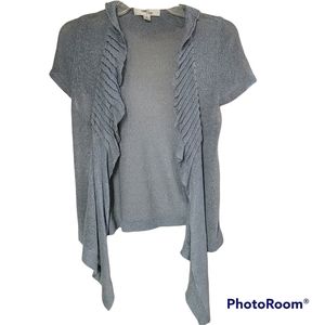 One 7 six Short Sleeve Ruffle Cover Up M